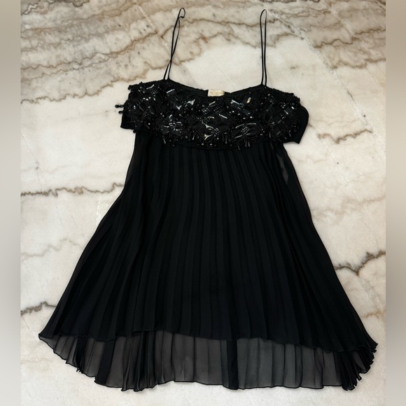 🖤 Vintage Valentino Beaded Sheer Mini Dress /Top - Picture 2 of 15